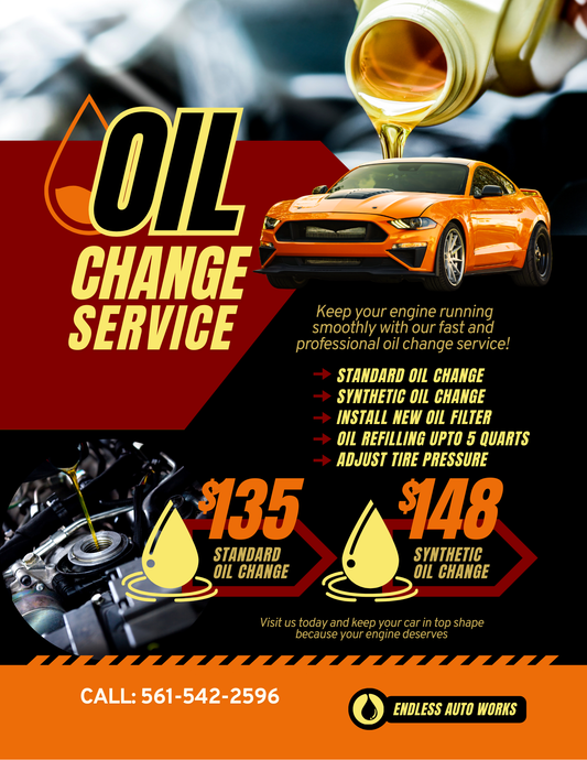 SYNTHETIC  OIL CHANGE MAINTENTANCE ($148)